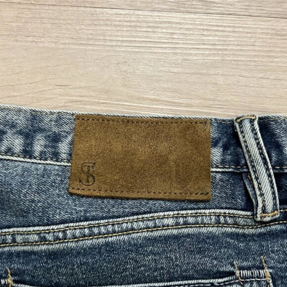 Todd Snyder Blue Denim Slim Fit Stretch Five Pocket Jeans Men’s Size 34 - Picture 4 of 10